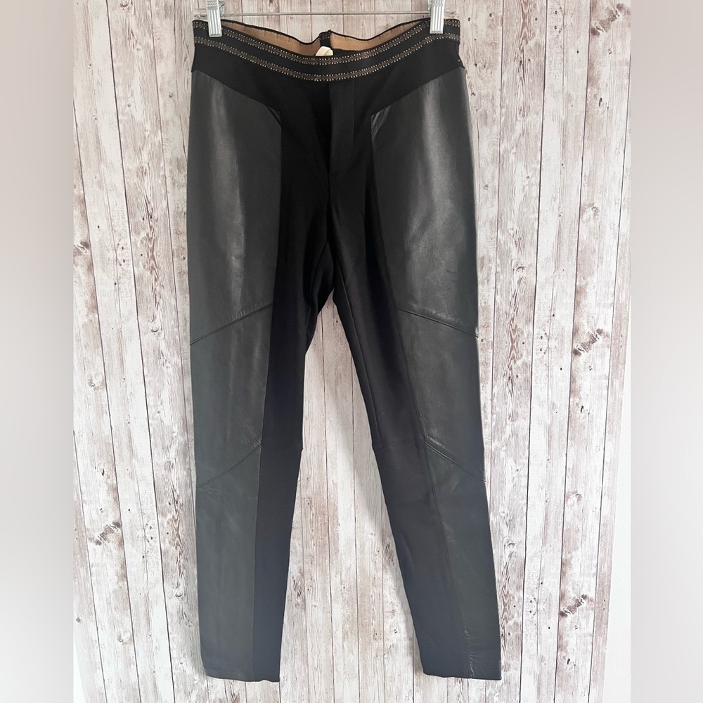 Anthropologie Burning Torch Leather Leggings